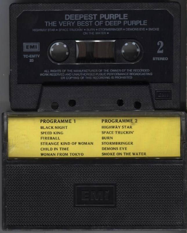 Best Of Deep Purple Deepest Purple 1980 Rare EMI Singapore Cassette 卡帶 磁帶 CS920