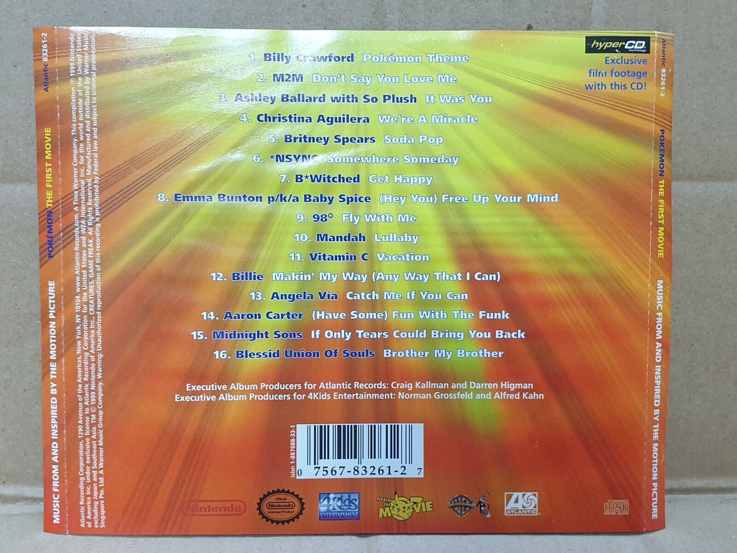 Nintendo Pokemon The First Movie OST 1999 Singapore English CD (FCS10235)