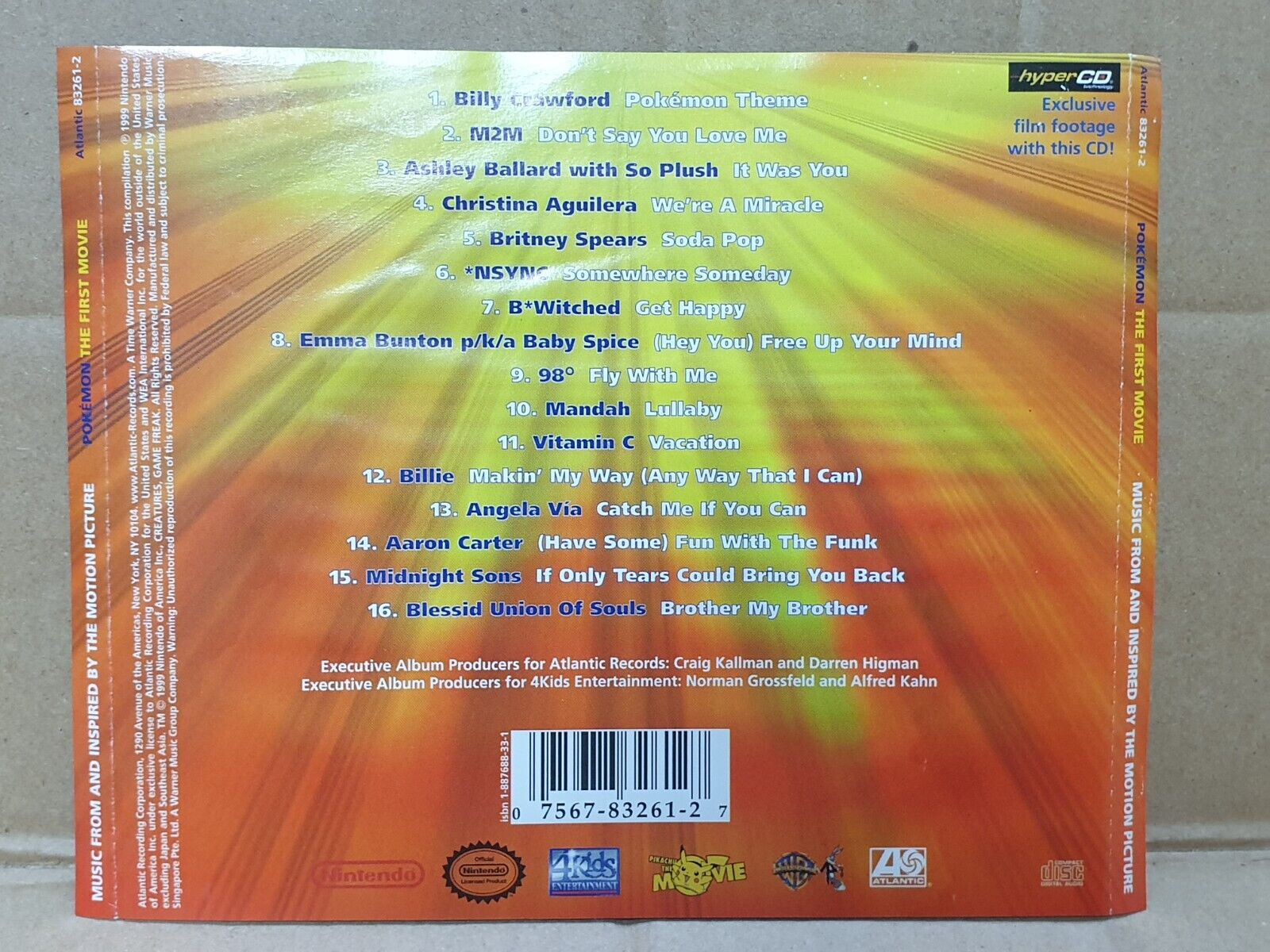 Nintendo Pokemon The First Movie OST 1999 Singapore English CD (FCS10235)