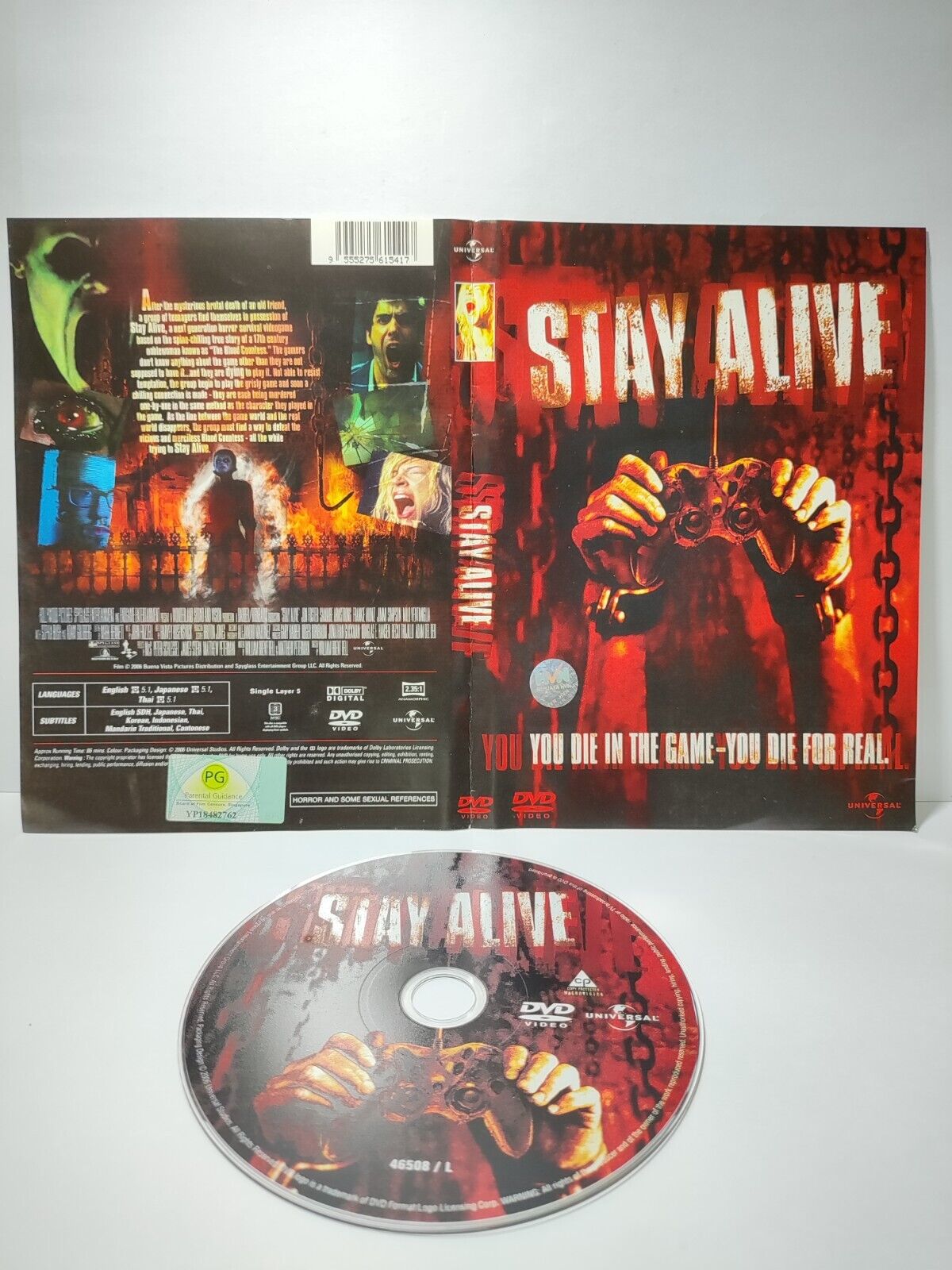 Movie Stay Alive Jon Foster DVD Disc & Cover Region 3 (NO Case) (DC025)