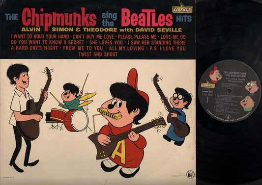 The Chipmunks Sings The Beatles Hits Liberty Label USA 12" LP ELP572