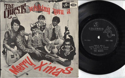 Rare 60's  Singapore The Quests Band Play Merry Christmas 7" Psych EP CEP2383