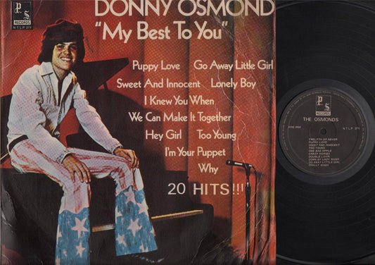 Mega Rare My Best To You Donny Osmonds Cover & PS Label Singapore 12" LP ELP1904