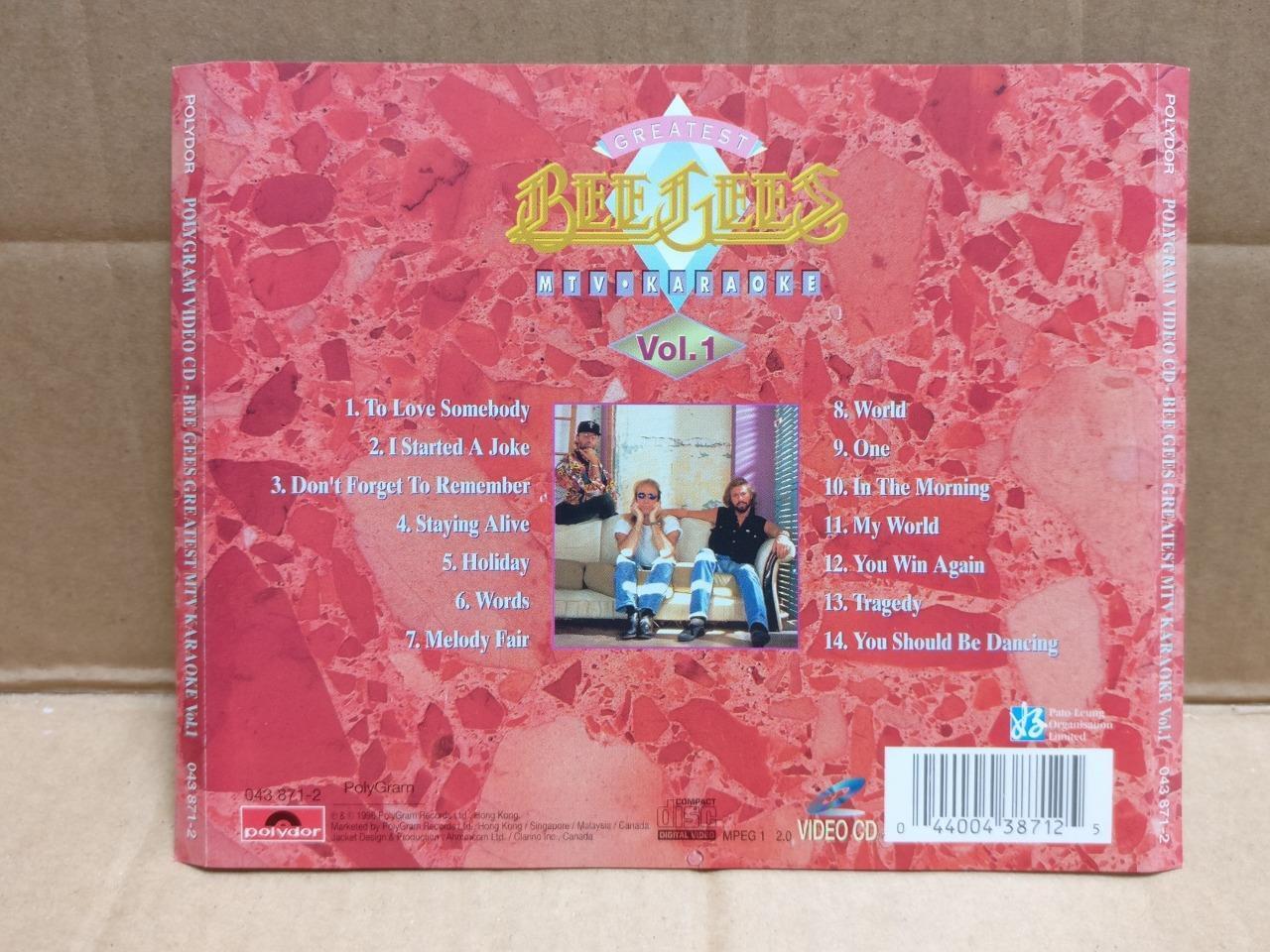 Bee Gees Vol.1 MTV Karaoke 1996 Singapore English Gold Video VCD FCS10024