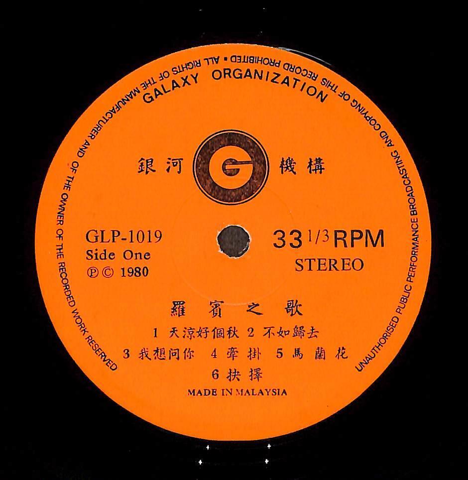 Rare Malaysia Luo Bing Robin 81 羅賓 罗宾 不如归去 天凉好个秋 1980 Chinese LP CLP5496