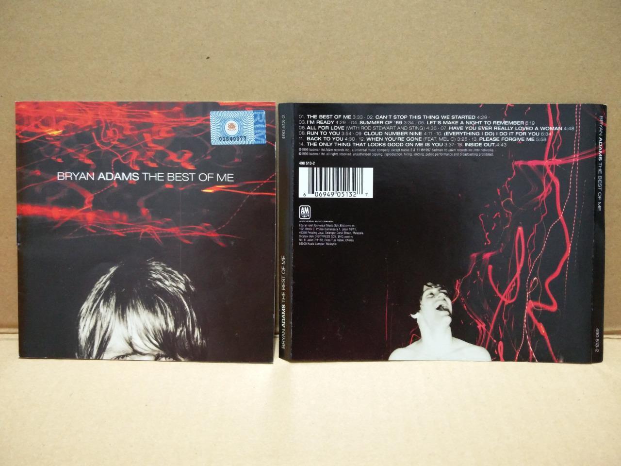 Mega Rare Bryan Adams The Best Of Me 1999 Malaysia CD FCS7607