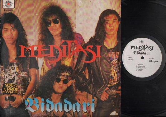 Mega Rare Malaysia Malay Rock Band MEDITASI 1991 Bidadari 12" LP MLP408