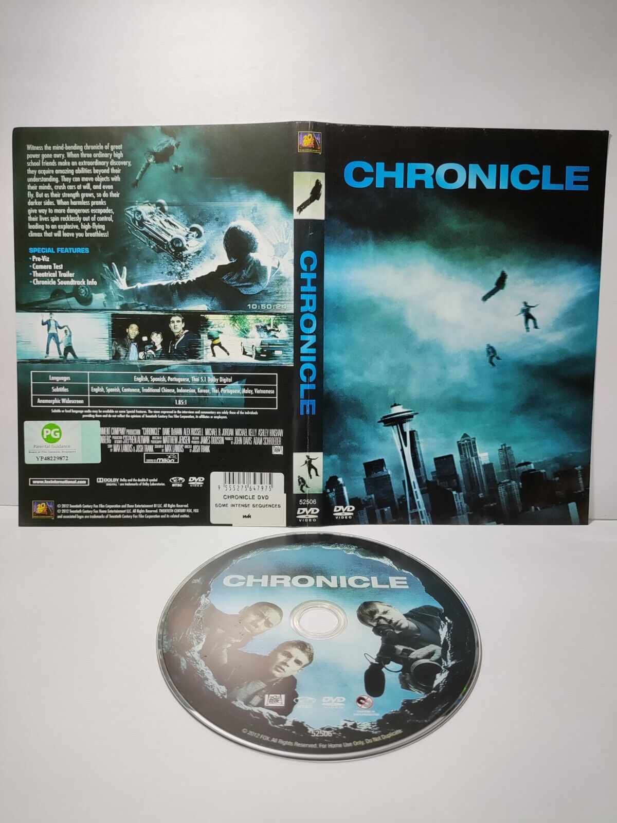 Movie Chronicle Dane DeHaan DVD Disc & Cover Region 3 (NO Case) (DC030)