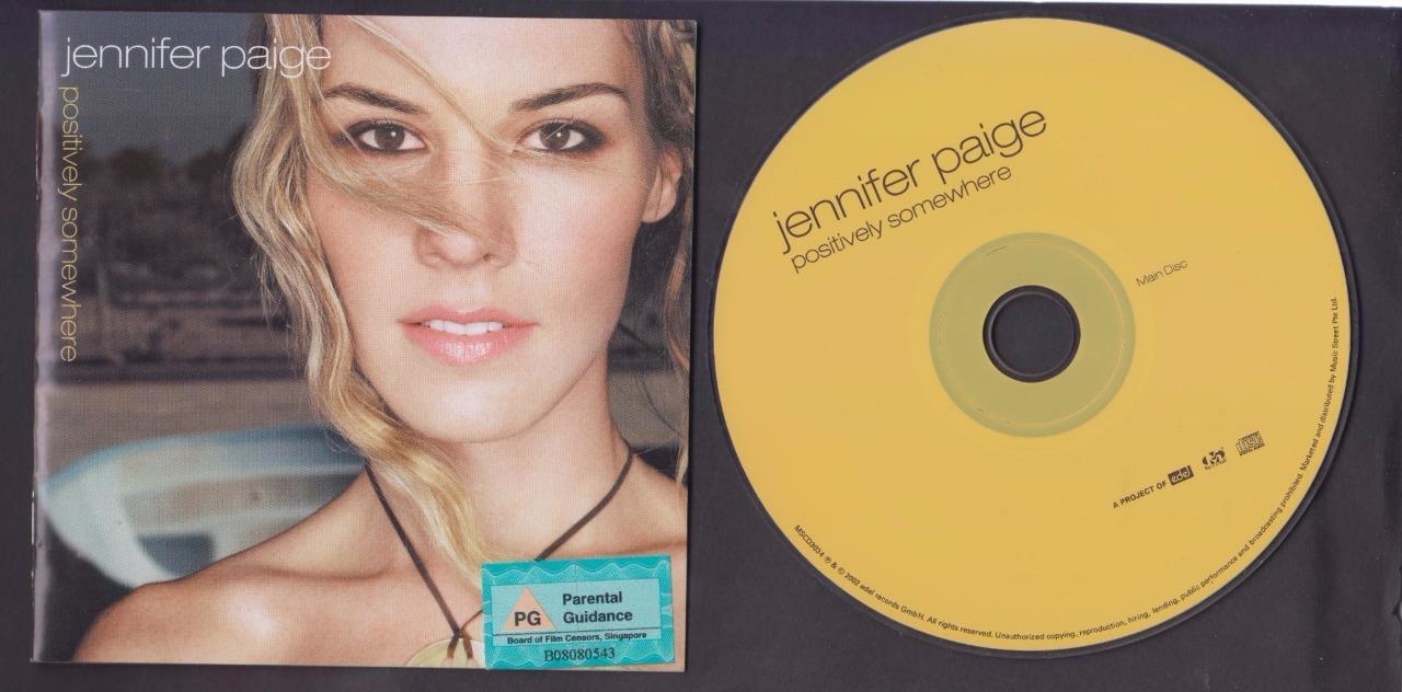 Mega Rare Jennifer Paige Postively Somewhere Singapore CD + VCD FCS7036