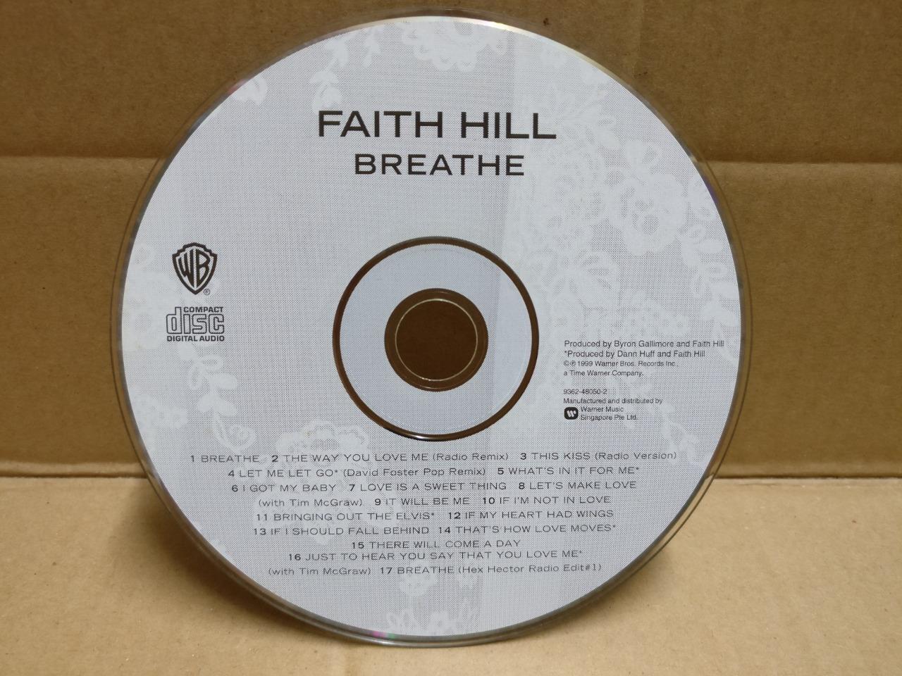 Faith Hill Breathe 1999 Rare Singapore English CD FCS9908