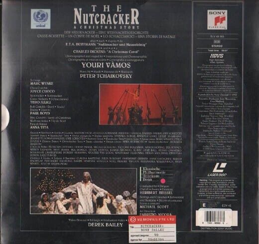 New & Sealed The Nutcracker Peter Tchaifovsky Christmas Ballet Laserdisc LD328