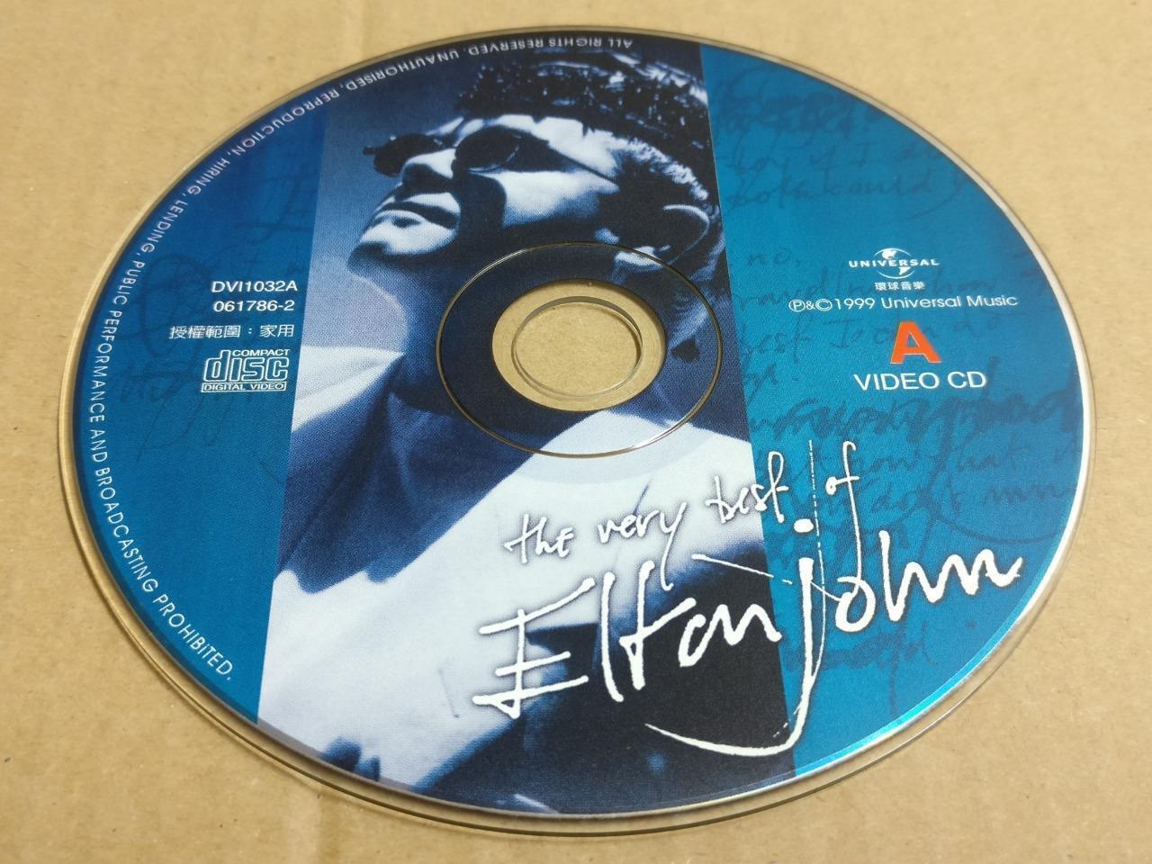 The Very Best Of Elton John Rare Taiwan Video CD (A&B) 2x VCD FCS9815