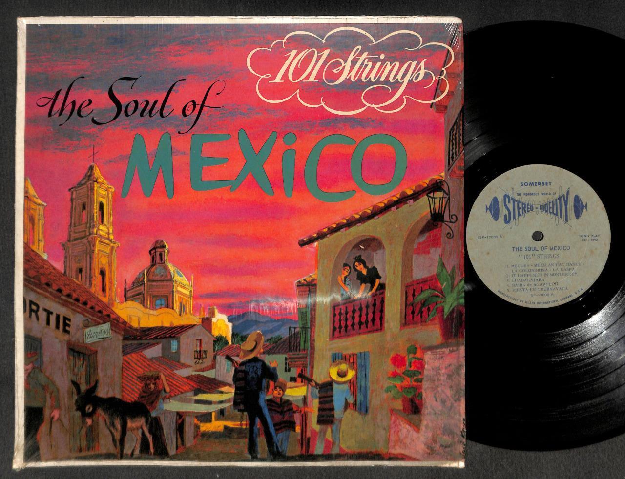 101 Strings The Soul Of Mexico Rare Colorful Art Cover USA 12"  LP ELP2301