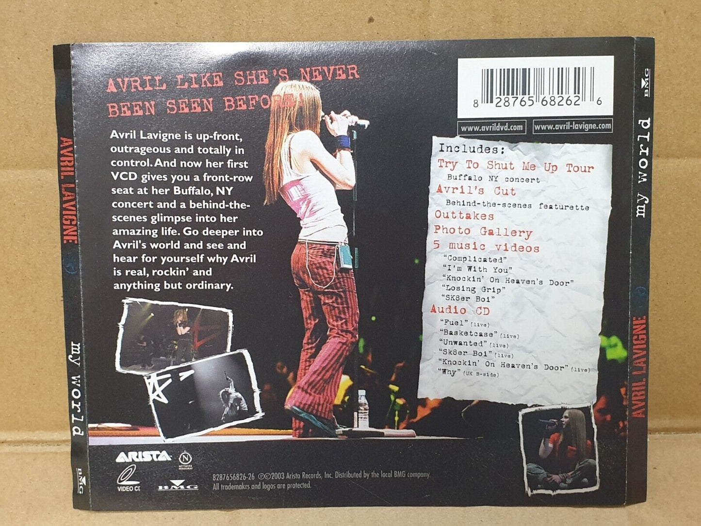 Avril Lavigne My World 2003 Singapore English Video 2x VCD + CD (FCS10256)