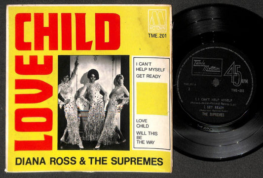 Diana Ross & The Supremes Love Child Get Ready Mega Rare Singapore 7" EP EEP1598