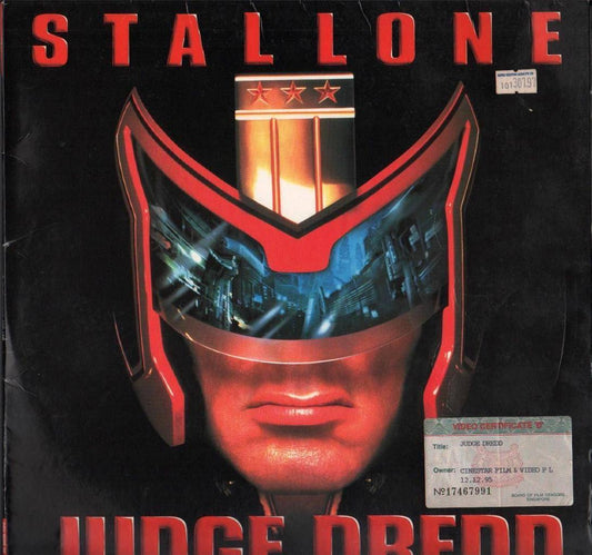 Movie Judge Dredd Sylvester Stallone 1995 Mega Rare Japan LD Laserdisc LD819