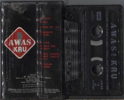 KRU Malay Rock Band Awas 1994 Mega Rare EMI Malaysia Cassette CS965