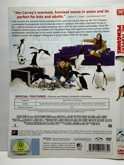 Movie Mr. Popper's Penguins DVD Disc & Cover Region 3 (NO Case) (DC032)