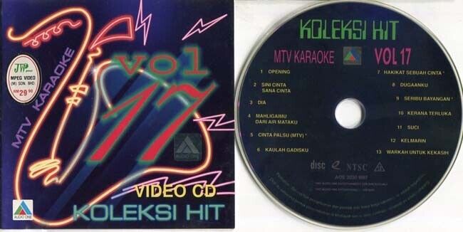 Malaysia Malay Koleksi Hit MTV Karaoke Vol.17 Audio One 1997 VCD FCS1492