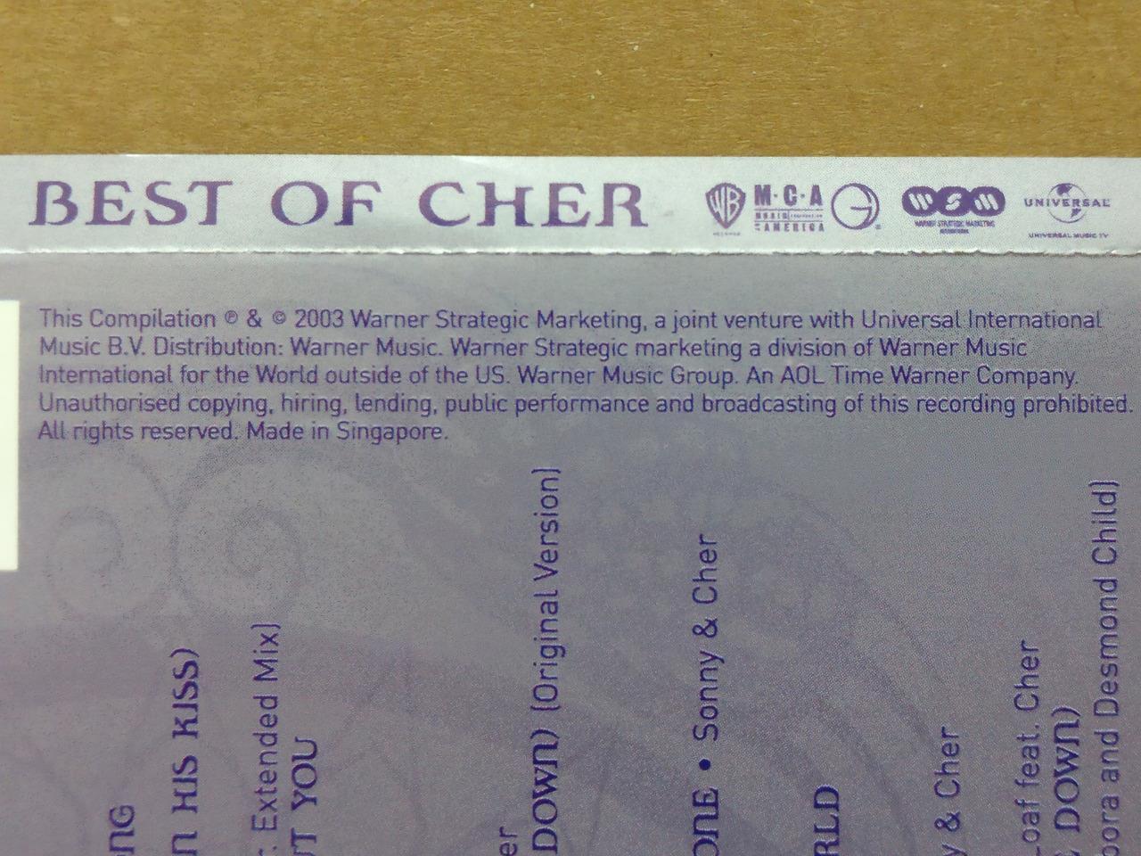 Mega Rare The Very Best Of Cher 2003 Singapore 2x CD FCS8565