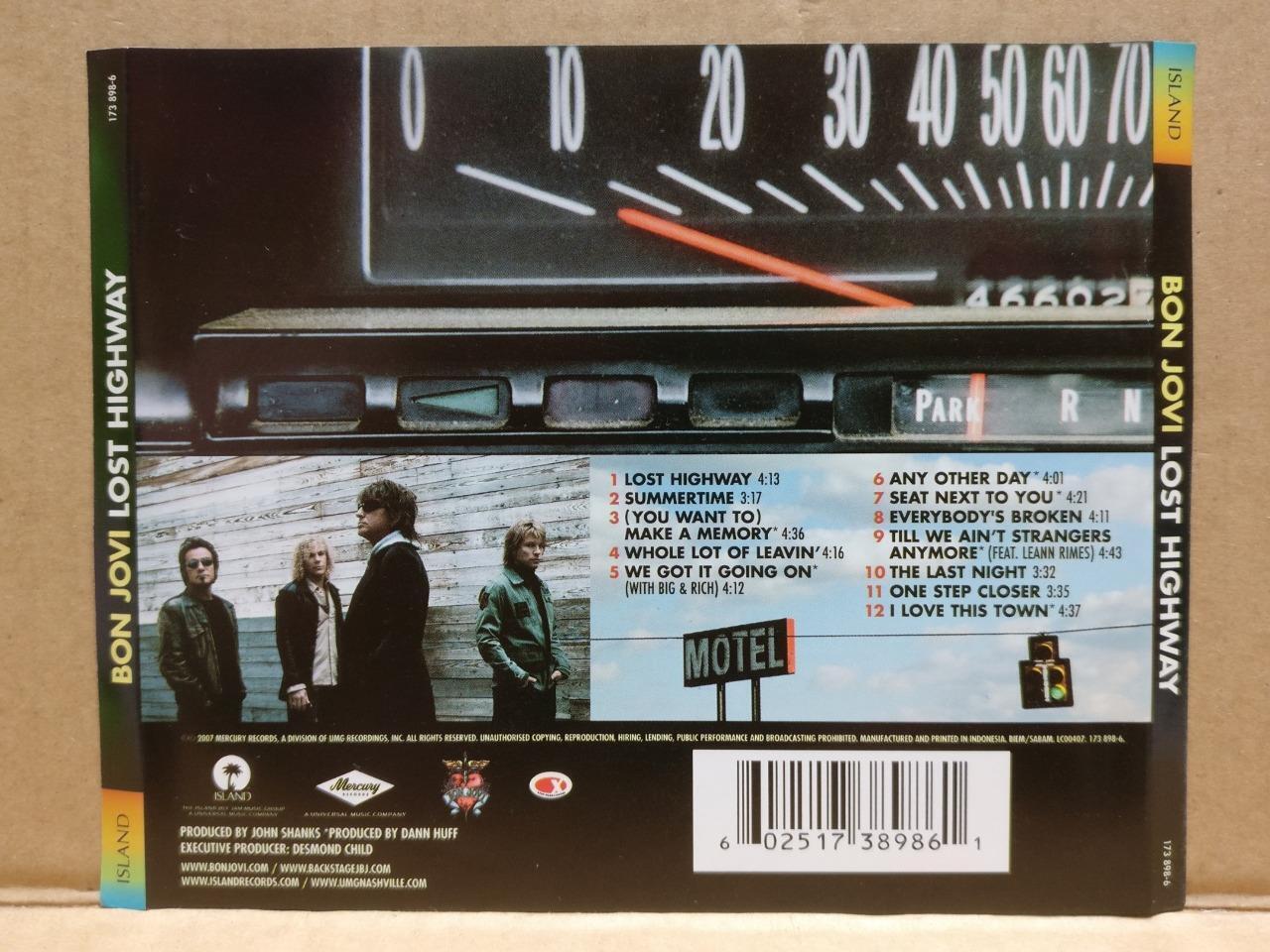 Bon Jovi Lost Highway 2007 Rare Special Indonesia Edition English CD FCS9553