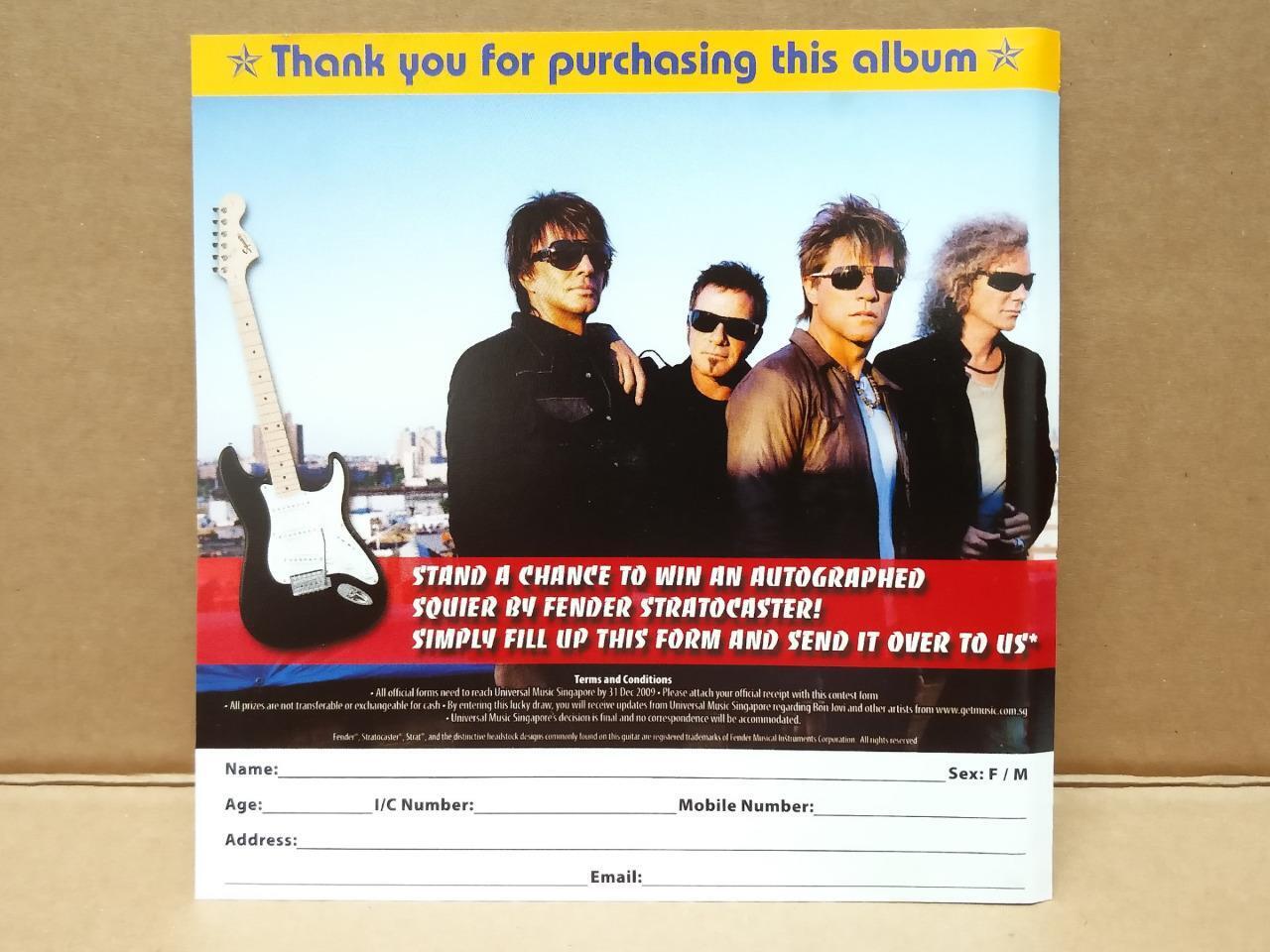 Mega Rare Bon Jovi The Circle W/ Expired Lucky Draw Ticket Singapore CD FCS8523