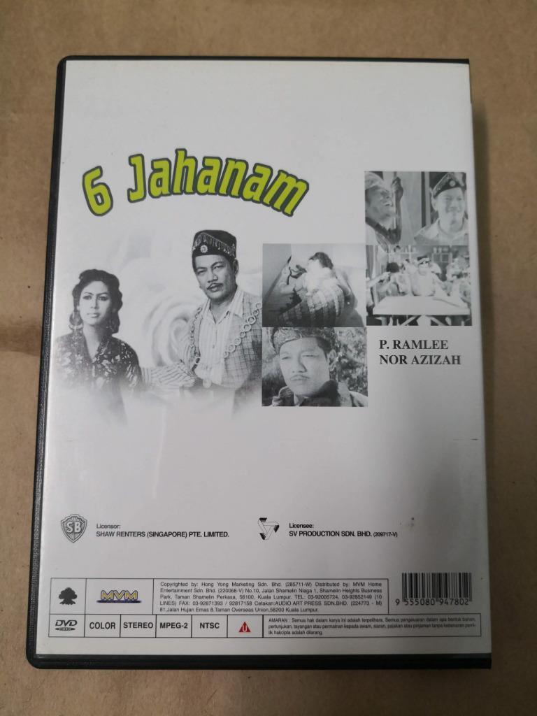 Shaw Brothers Singapore Malay Movie 6 Jahanam P. Ramlee DVD FCB2102