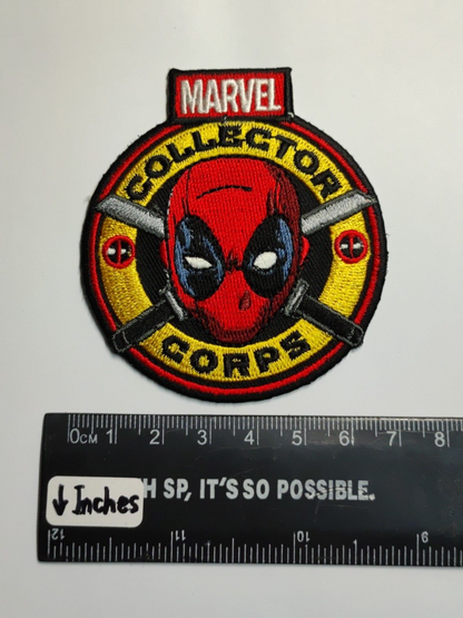 AMM68 MARVEL FUNKO DEADPOOL COLLECTOR CORPS RON ON SEWING CLOTH PATCH (JF037)