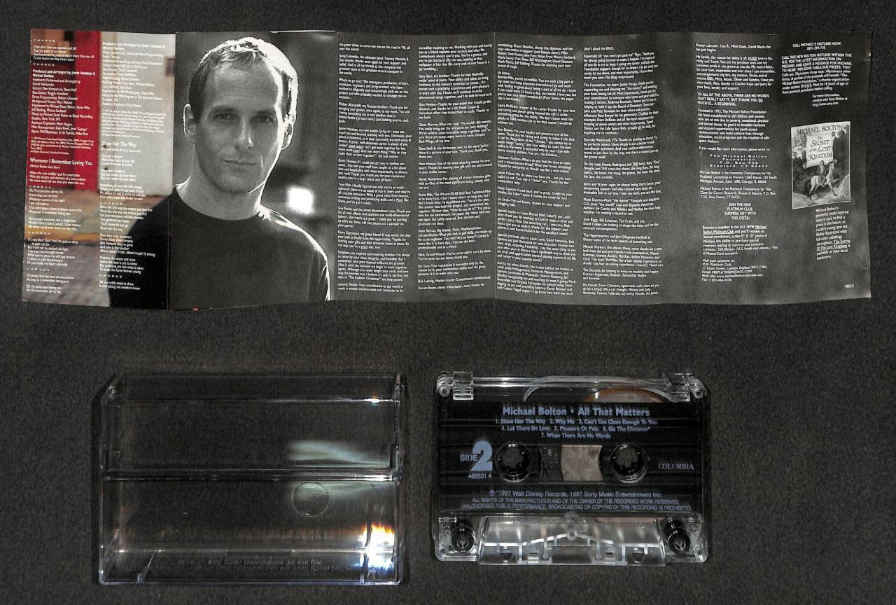 Michael Bolton All That Matters 1997 Mega Rare Malaysia Cassette CS1965