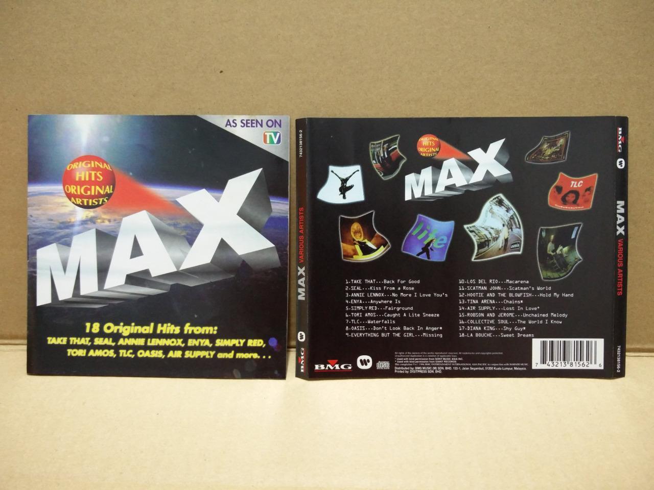 Mega Rare MAX TV Take That Simply Red Air Supply Seal Compil Malaysia CD FCS7617