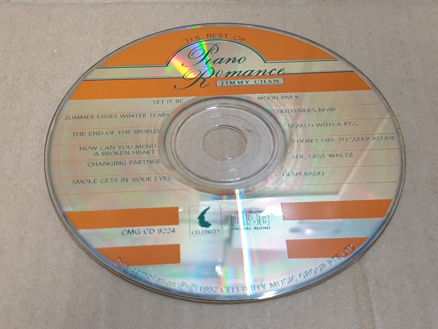 Singapore Jimmy Chan 陈占美 Moon River Romantic Piano Music Gold CD (FCS10503)