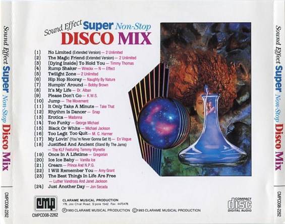 Rare Singapore Sound Effect Super Non-Stop Disco Mix English Pop Song CD FCS5029