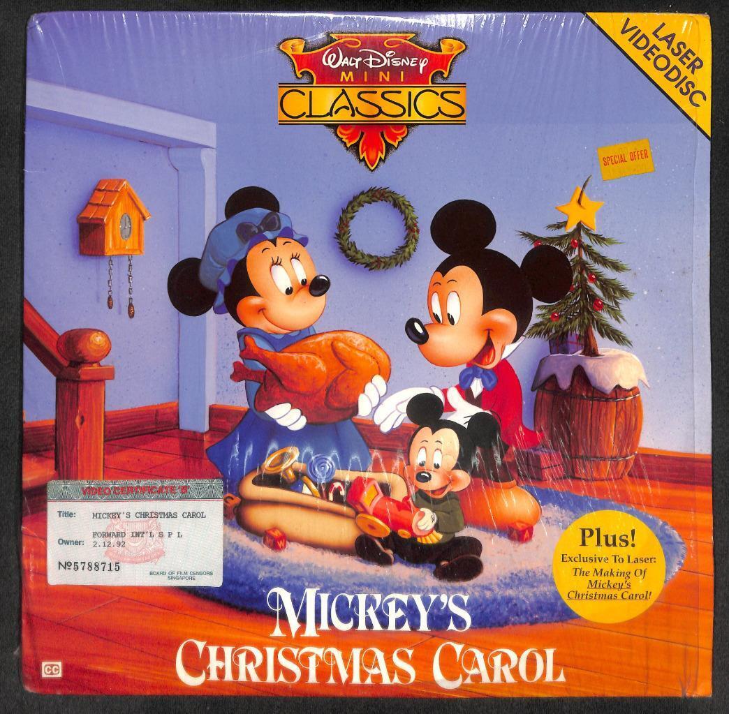 Cartoon Animated Movie Mickey Christmas Carol W/Censor Sticker Laserdisc LD1476