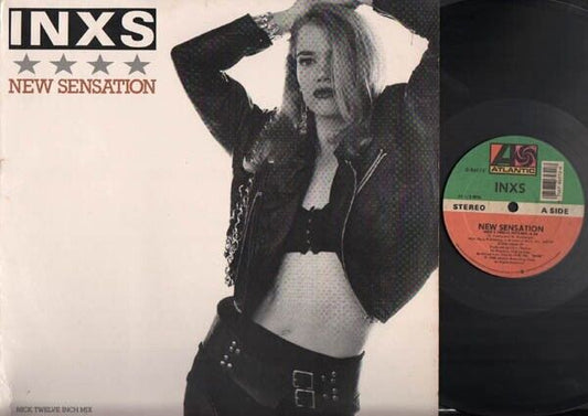 INXS New Sensation Band Gun In The Sky 1988 Atlantic Label USA LP 12" ELP1611