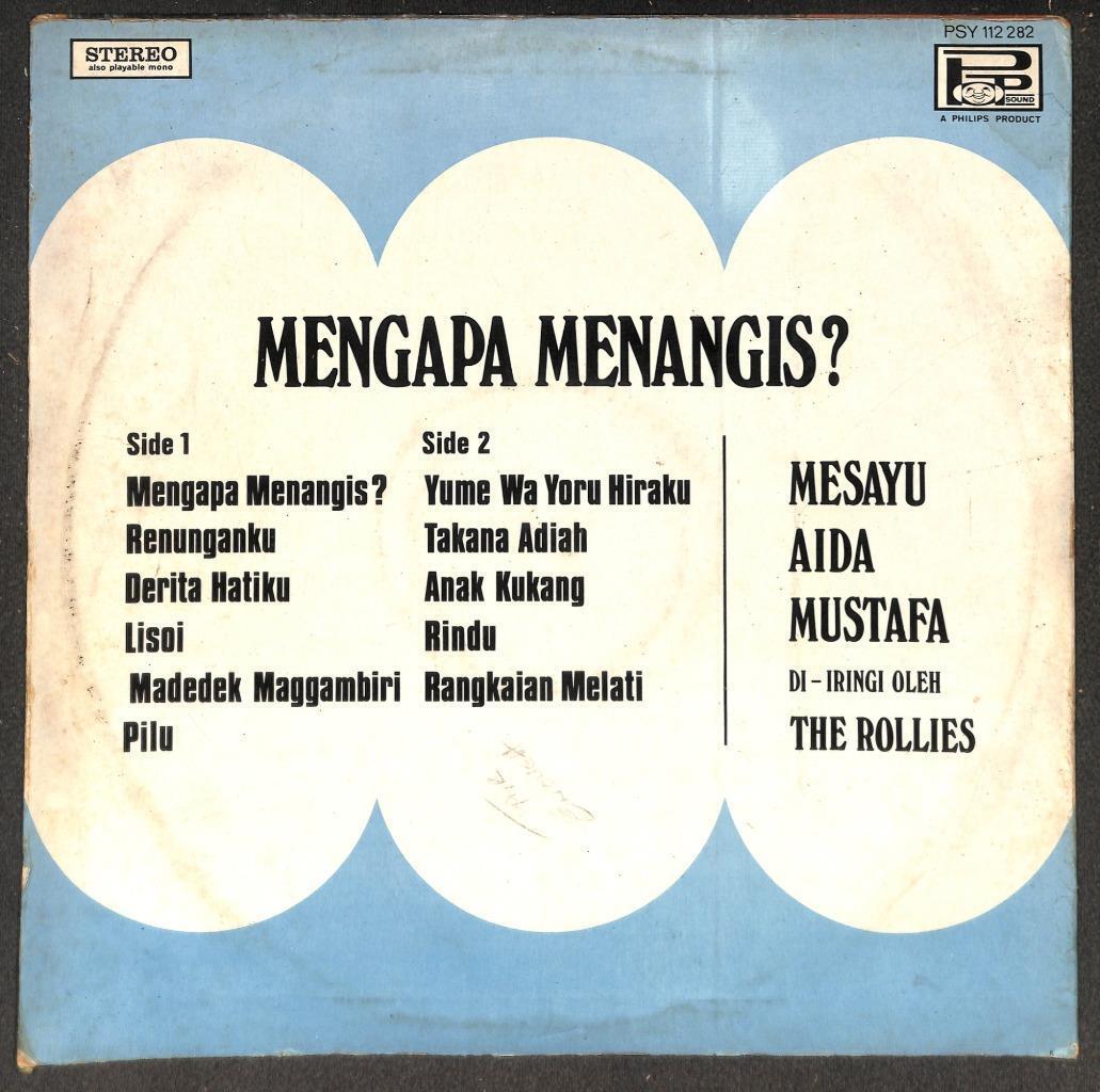 Indonesia Malay Mesayu Aida Mustafa & Rare Rollies Band Singapore LP MLP580