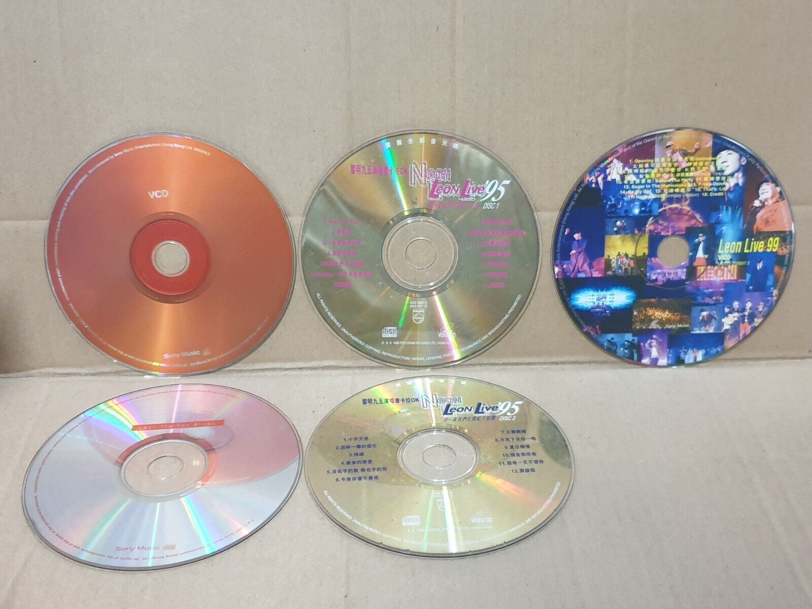 HK Leon Lai 黎明 Chinese 4x (CD+VCD) + VCD + (2x VCD) Set Lot Of 6 (FCS10367) I
