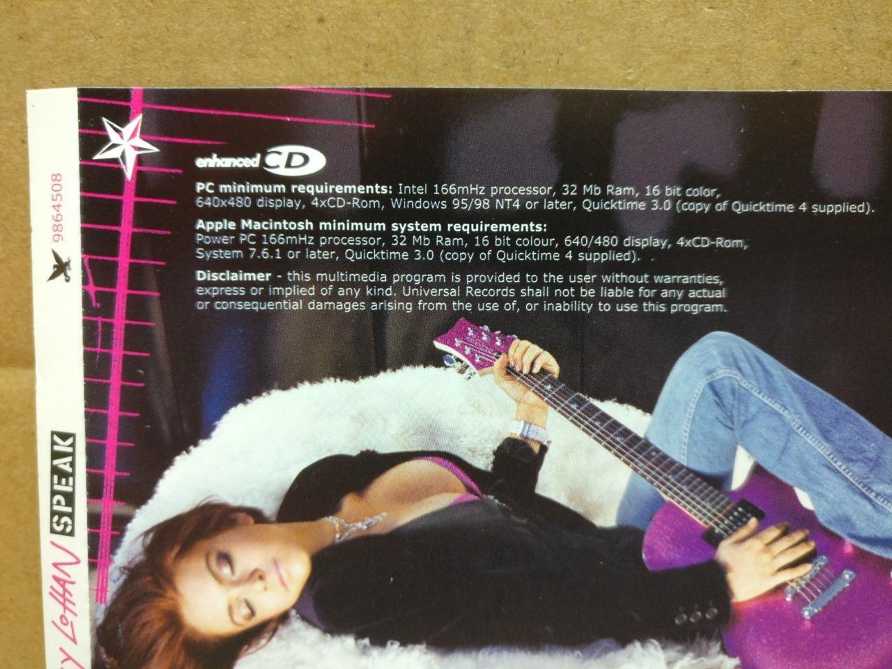 Lindsay Lohan With Guitar Speak 2004 Rare Singapore Enhanced English CD FCS9911