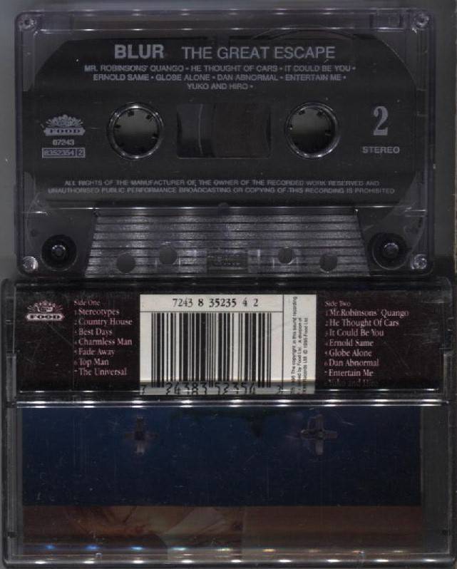 Blur The Great Escape 1995 EMI Mega Rare Singapore Only Cassette 卡帶 磁帶 CS878