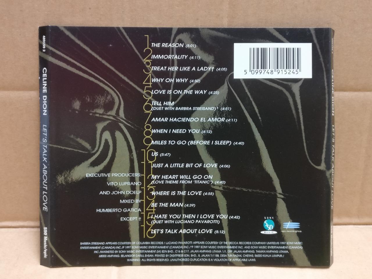 Celine Dion Let's Talk About Love 1997 Rare Malaysia English CD FCS9895