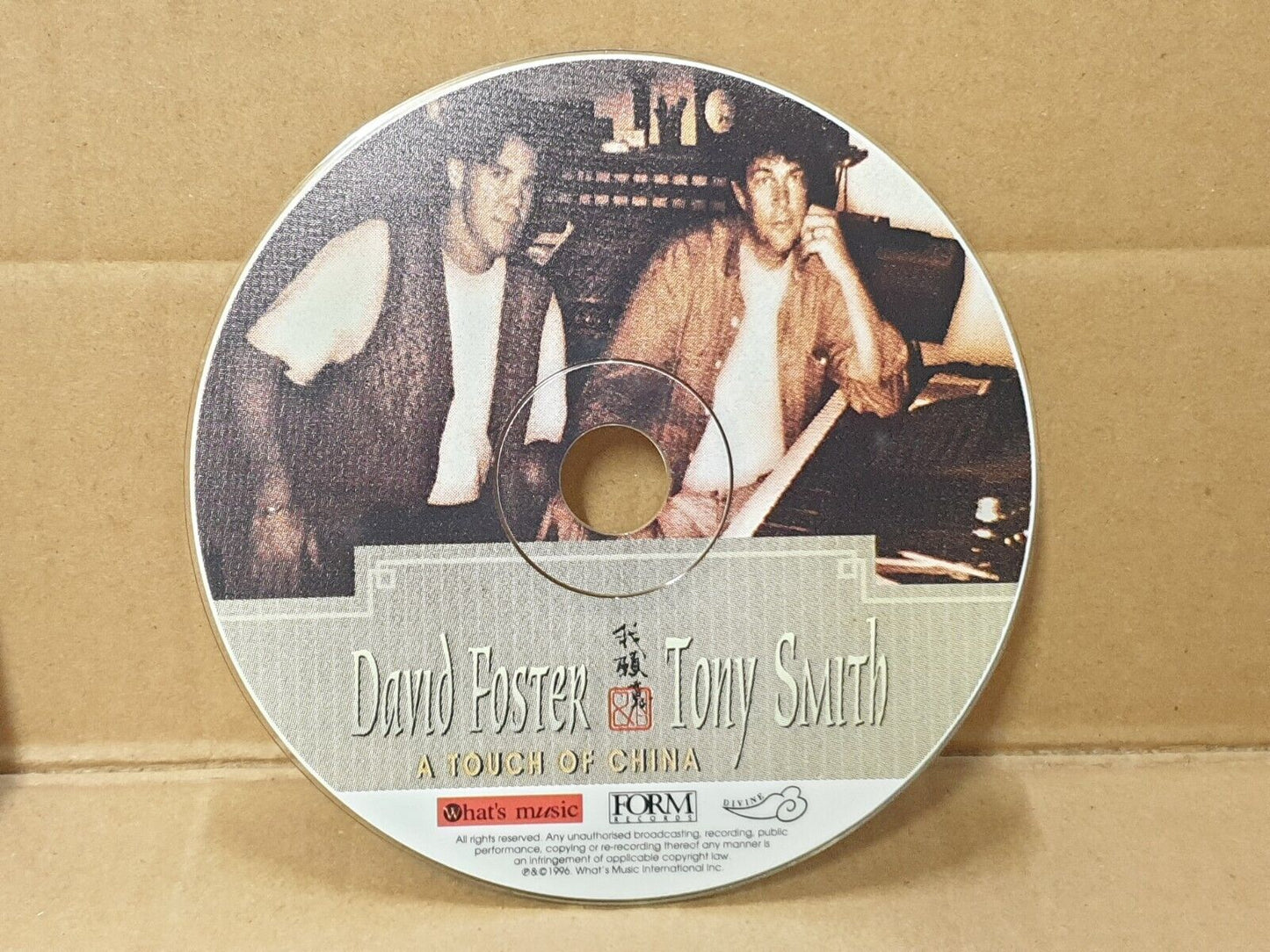 David Foster Tony Smith A Touch Of China 1996 Form Records English CD (FCS10246)
