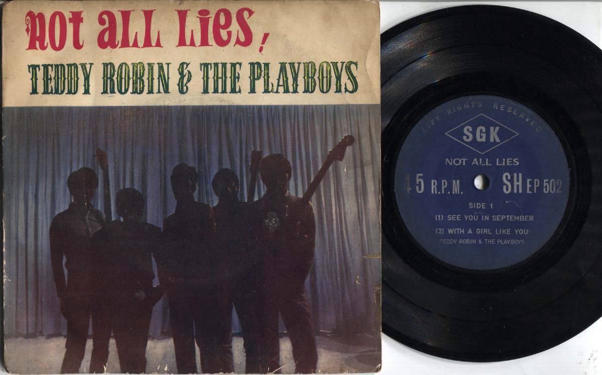 MEGA RARE Hong Kong Teddy Robin 泰迪罗宾 The Playboys Band English Songs EP CEP2278