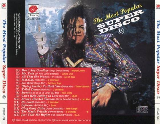 Mega Rare Michael Jackson On Cover Super Disco Compilation Singapore CD FCS4522