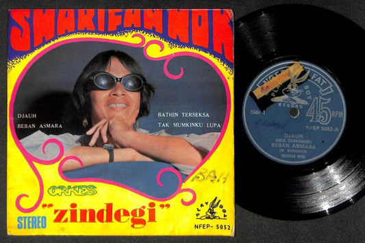 Singapore Malay Diva Sharifah Noor & Zindegi Band Retro Sunglasses 7" EP MEP547