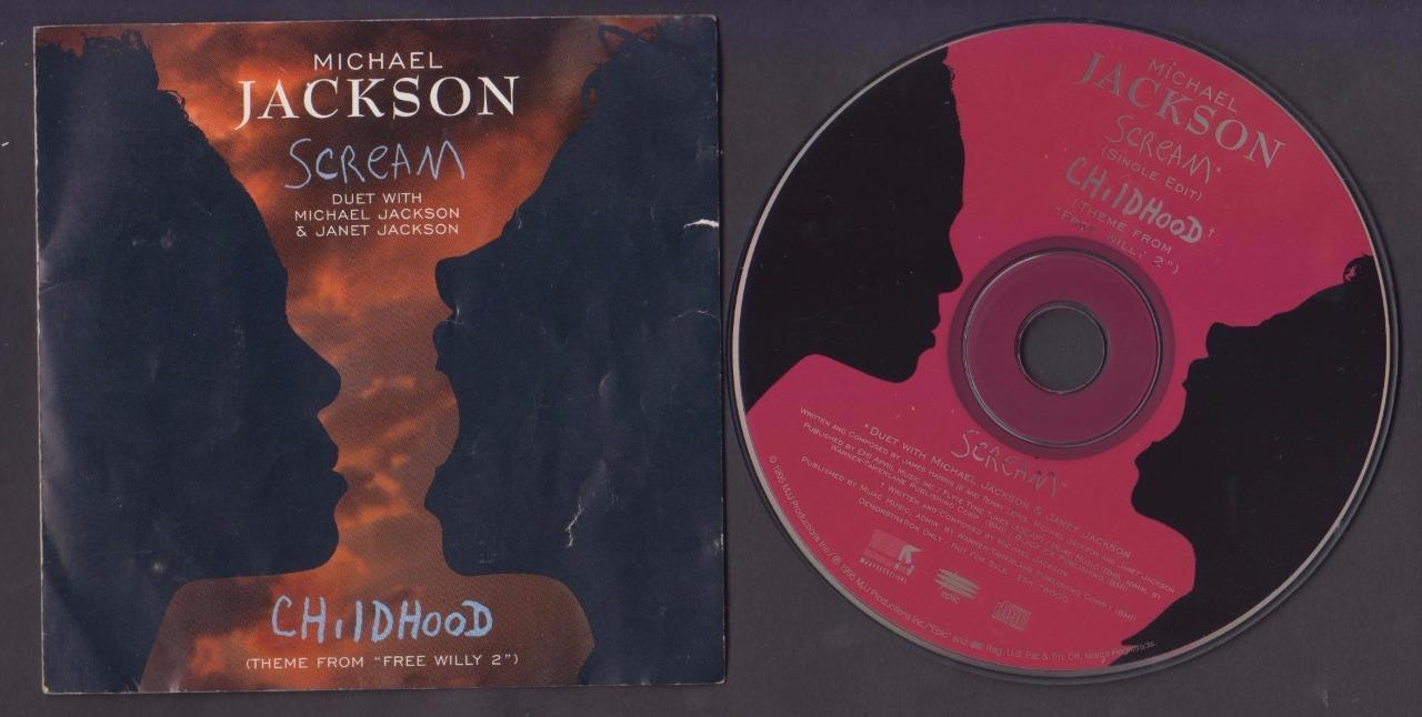 Scream Michael Jackson & Janet Jackson Duet Free Willy 2 1995 Promo CD FCS6986