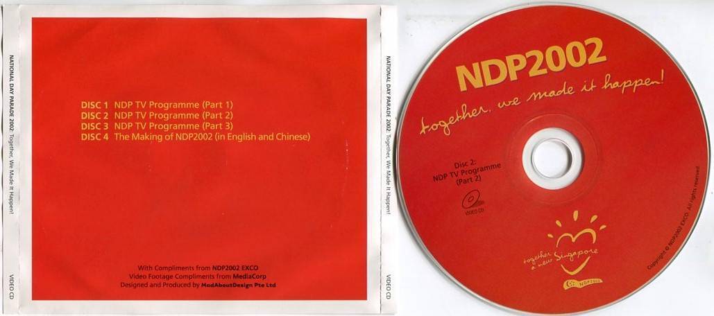 Rare The Making Of Singapore National Day NDP2002 Promo 4x VCD FCS5131