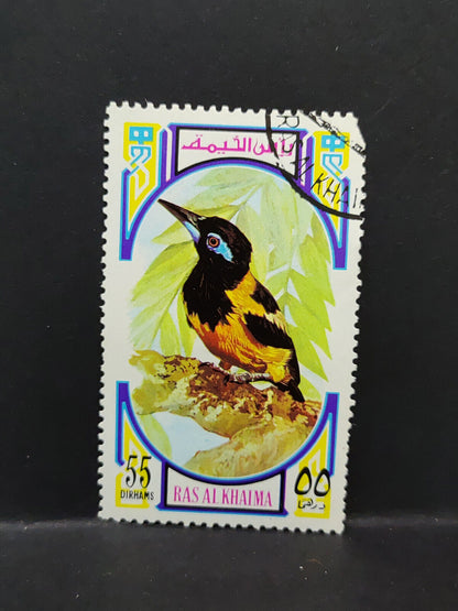 AMM68 United Arab Emirates Bird 55 dirhams Used Stamp (SA075)