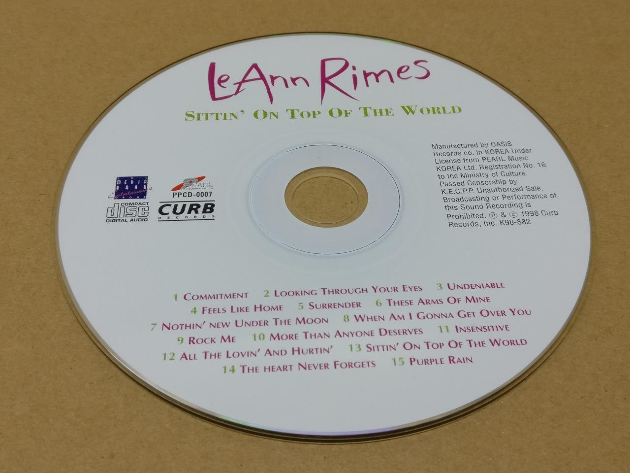 LeAnn Rimes Sittin' On Top Of The World 1998 Mega Rare Korea CD FCS8685