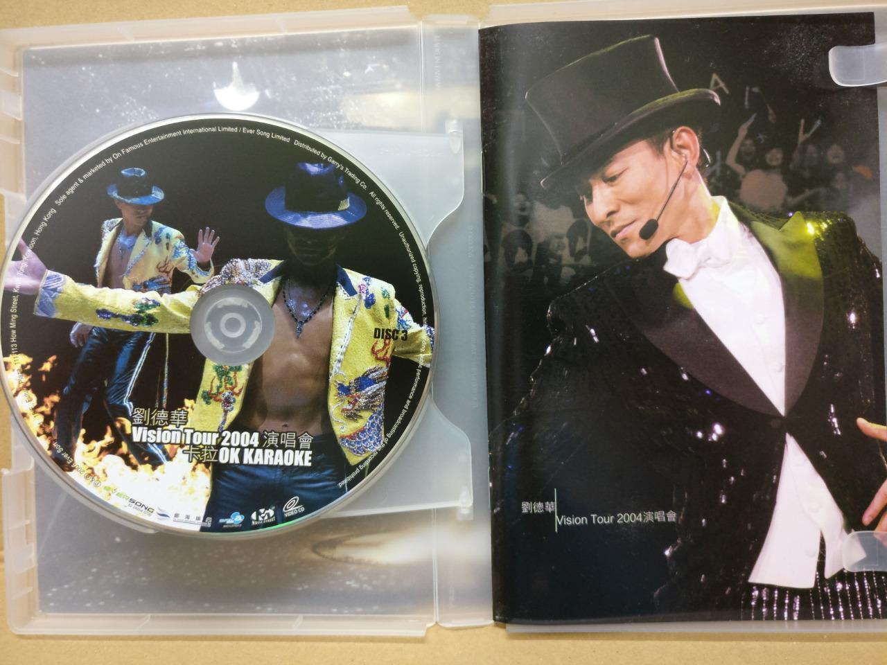 Hong Kong Andy Lau 刘德华 劉德華 Vision Tour 2004 Singapore Karaoke 3x VCD FCB1379
