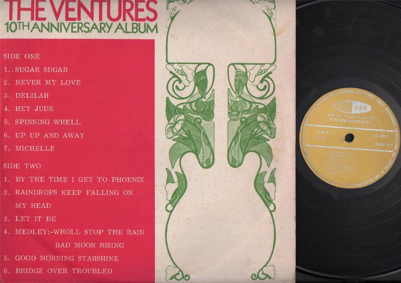 M. Rare The Ventures 10th Anniversary Album Singapore 12" LP ELP1921