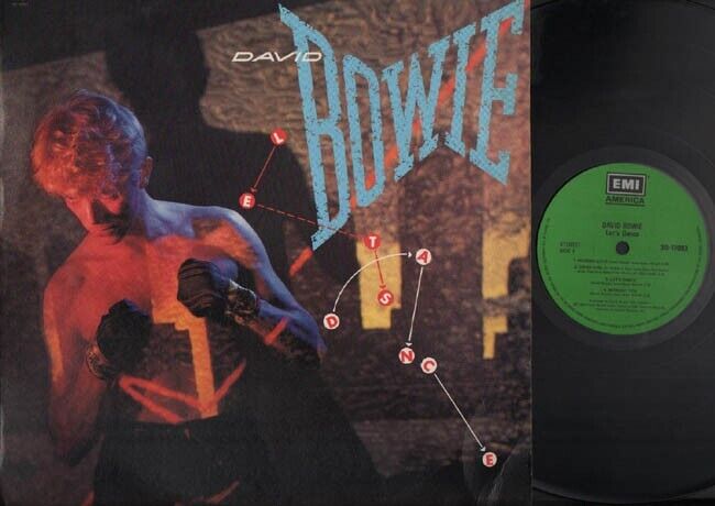 Mega Rare David Bowie Let's Dance with Lyrics Sheet EMI Singapore LP ELP1550